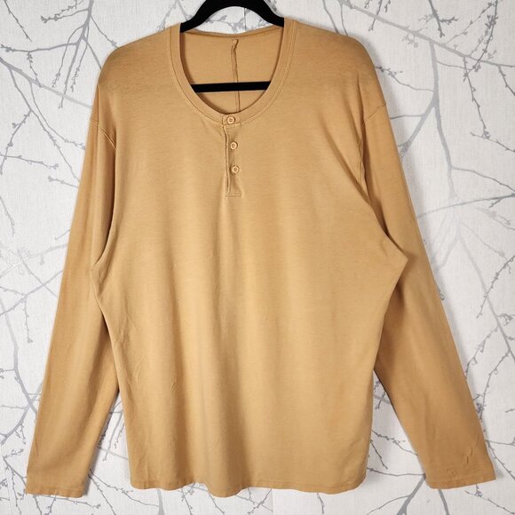 Lululemon Beeswax Yellow Vitasea Five Year Basic Henley - Picture 2 of 4